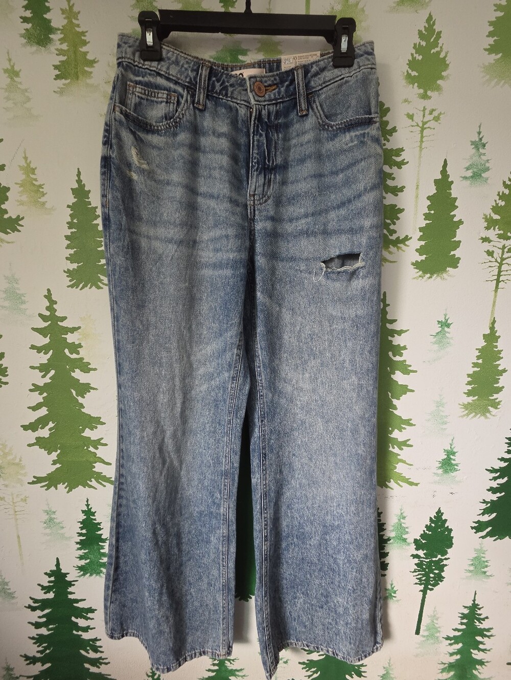 SO Juniors' Light Blue Mid Rise Flare Jeans